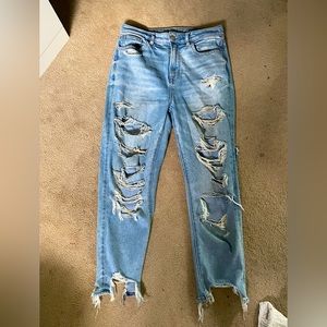 American eagle jeans high rise, size 8, light blue
